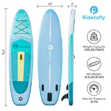 Stand Up Paddle Board, 10.6'x32''x6'' Inflatable Paddle Board with SUP Accessories, Included Hand Pump, Adjustable Paddle/ Seat, Waterproof Bag, for Yoga, Fishing, Touring