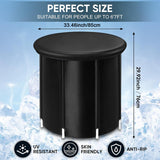 Ice Bath Tub for Athletes, Foldable Polar Pod, Inflatable Arctic Pod Ice Bath, Multi Level Portable Ice Bath Dipping Pool, Ice Bath Tub for Adults (Black)