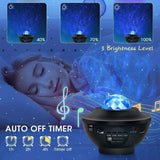 Galaxy Projector,Star Projector Light Ocean Wave Star Night Light ,Adjustable Lightness Remote Control Timer 10 Lighting Modes ,Built-in Music Speaker for Kids Bedroom Christmas Wedding Gift