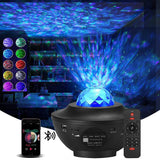 Galaxy Projector,Star Projector Light Ocean Wave Star Night Light ,Adjustable Lightness Remote Control Timer 10 Lighting Modes ,Built-in Music Speaker for Kids Bedroom Christmas Wedding Gift