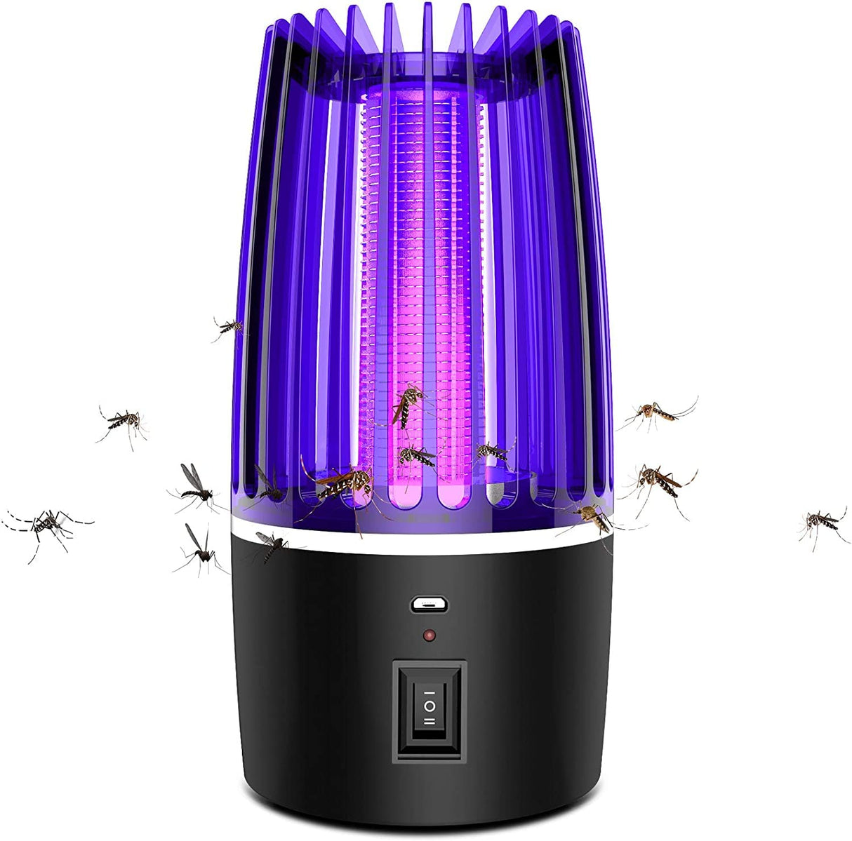 Rechargeable Mosquito & Fly Zapper, Portable Indoor & Outdoor Bug Zapper, Mosquito Killer Electric Lamp, Insect Repellent, Pest Control Trap, Portable Zappers, LED Fly Trap 4000 mAh