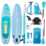 Stand Up Paddle Board, 10.6'x32''x6'' Inflatable Paddle Board with SUP Accessories, Included Hand Pump, Adjustable Paddle/ Seat, Waterproof Bag, for Yoga, Fishing, Touring