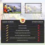 Projector Screen with Stand, 150 inch 16:9 Portable for Home Theater, Outdoor Indoor Party, Backyard Cinema.