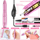 Electric Nail Drill Kit, Professional Nail Drill Machine with Nail Clippers for Acrylic Nails, Cuticle Trimmer and Other Nail Tools, Electric Nail File kit Manicure Tools for Salon Home