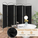 6-Panel Folding Room Divider, Privacy Screen, Portable Polyester Fabric Wall Divider and Separator, Freestanding Privacy Protection for Living Room, Bedroom, Office