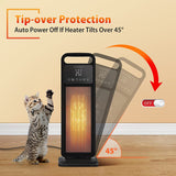 2000W Portable Fan Heater, Self-Regulating Ceramic Heater with Oscillation, 8H Timer, Tip-Over Protection