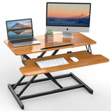 Standing Desk Wide Height Adjustable Quick Sit Stand Computer Desk Converter