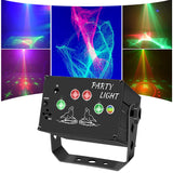 Disco Lights, New Upgraded USB DJ Party Northern Lights ,Sound Activated 120 LED Patterns and Strobe Flash Effects with Remote Control for Holidays, Parties, Halloween and Christmas (Black)