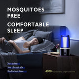 Rechargeable Mosquito & Fly Zapper, Portable Indoor & Outdoor Bug Zapper, Mosquito Killer Electric Lamp, Insect Repellent, Pest Control Trap, Portable Zappers, LED Fly Trap 4000 mAh