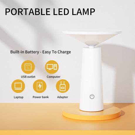 Portable LED Table Lamp with Touch Sensor