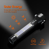 LED Flashlight Solar Power Tactical Flashlight