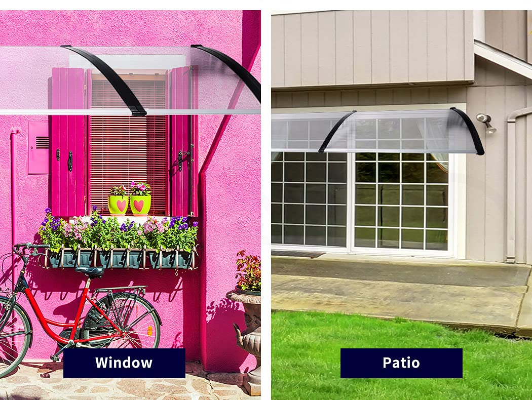 Window Door Awning Outdoor Canopy UV Patio Rain Cover DIY 1M X 4M