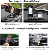 Non-Slip Phone Pad for 4-in-1 Car, 2022 New Multifunctional Anti-Slip Rubber Pad for Car Dashboard,Universal 360°Rotation Car Phone Holder,with Temporary Parking Number, Aromatherapy