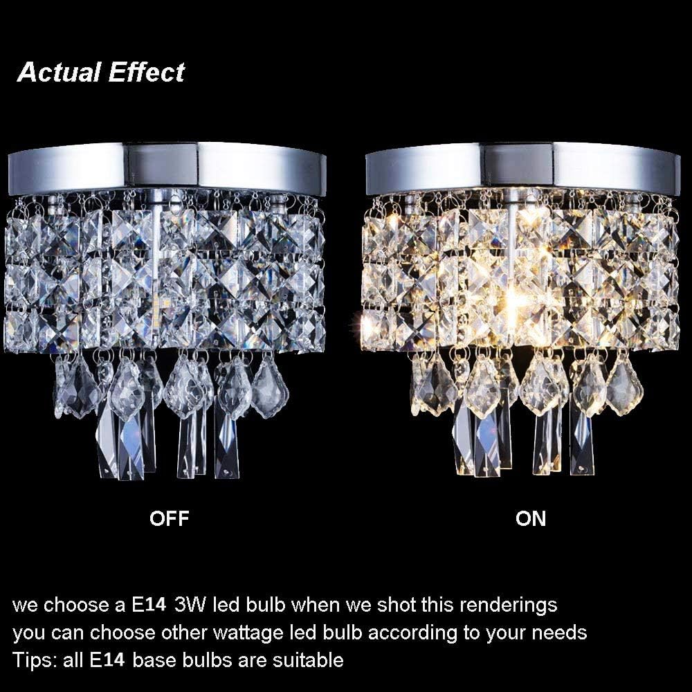 Crystal Chandelier,Chandeliers Ceiling Lights,Modern Chandelier Lighting Fixture that holds 3 E14 light for Bedroom,Living Room, Hallway,Bar