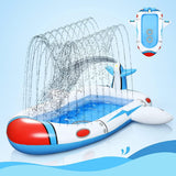 Inflatable Sprinkler Pools Spaceship Above Ground Water Pool Extra Large Thicker PVC Swimming Pool Splash Pad Outdoor and Indoor Play Mat Water Toys for Boys Girls (Spaceship)