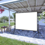 Projector Screen with Stand, 150 inch 16:9 Portable for Home Theater, Outdoor Indoor Party, Backyard Cinema.