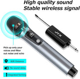 Wireless Microphone, Professional UHF Metal Handheld Dynamic Mic System with Rechargeable Receiver 1/4''(6.35mm) Plug, for Amplifier, PA System, Karaoke Singing, Wedding, Party, Speech, Church