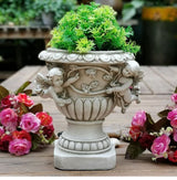 Angel Planters, Cherub Planter Flower Pots with Drain Hole for All House Plants, Patio Yard Decor, Polyresin, 8.46" H