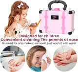 33PCS Kids Makeup Toy Kit, Washable Princess Pretend Play Makeup Beauty Toy Set Real Cosmetic, Safe & Non-Toxic Portable Makeup Box for Girls Over 3 Years Old