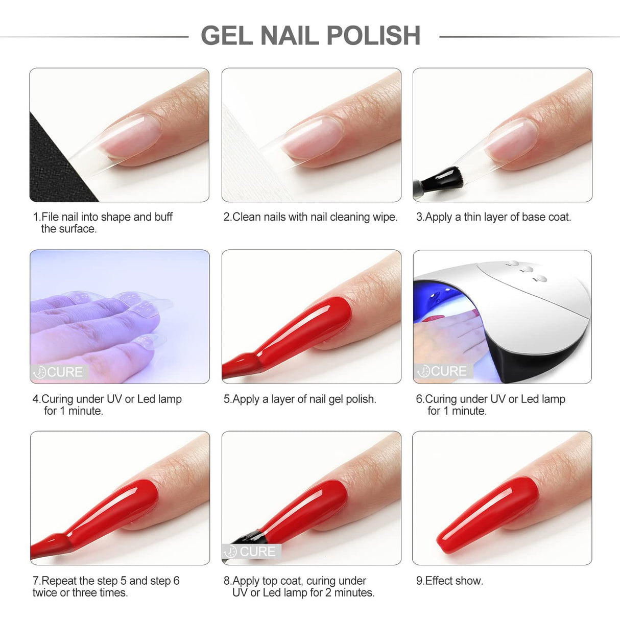 Gel Nail Polish Kit with Nail Drill Machine,10 Pcs Gel Nail Polishes 36W LED+UV Nail Dryer Lamp, Gel Polish Set Base Coat Top Coat with Manicure Tools Starter Kit Complete