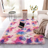 Rectangle Rug Soft Fluffy Area Rug Faux Sheepskin Shag Rug for Bedroom, 4 x 5.2ft Modern Furry Carpet for Living Room, Non-Slip Shaggy Throw Rug Fuzzy Plush Rug Kids Playmat for Floor Sofa Dorm Room