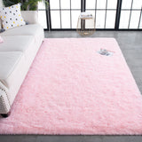 Super Soft Shaggy Rugs Fluffy Carpets, 5x8 Feet, Indoor Modern Plush Area Rugs for Living Room Bedroom Kids Room Nursery Home Decor, Upgrade Anti-Skid Durable Rectangular Fuzzy Rug, Pink