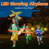 Launcher Airplane Toy, 3 4 5 6 7 8 9 10 11 12 Year Old boy and Girl Birthday Gift Kids Toys, 12.6 inch Flight Mode Toddler LED Foam Glider for Outdoor Game Activities Party Favors