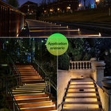 Solar Step Lights Solar Light Outdoor LED Solar Stair Lights Outdoor Waterproof Step Lights Solar Deck Light Path Light Warm White 6 Pack Stair Lights Hallway Path Doorway Garage