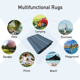 Waterproof Outdoor Rug - All Weather Mat for Beach, Garden, Patio, Deck - UV Protected, Easy to Clean 100% Polypropylene Portable Comfortable Lightweight Area Rug (Navy Blue 120x180 cm)