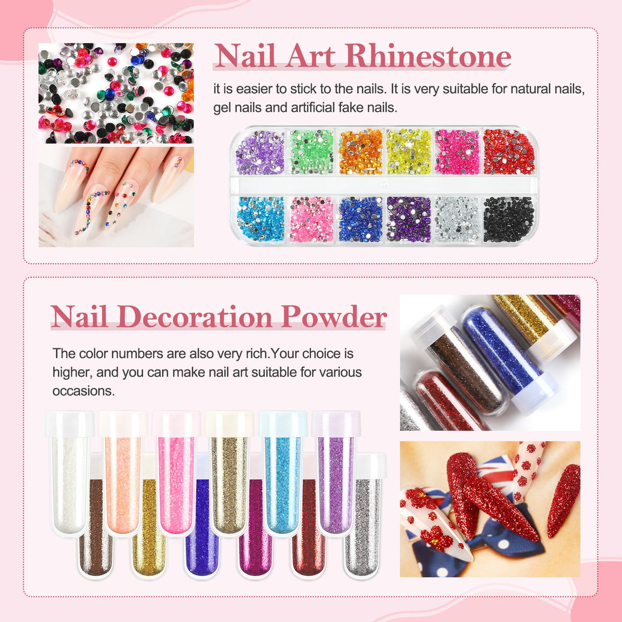 Gel Nail Polish Set with Nail Drill Machine and 36W LED U V Nail Dryer 10 Colors Gel Nail Polish 3 Pcs Poly Nail Gel with Slip Solution Nail Glitter Powder with Manicure Tools for Nail Design