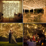 [2 Pack] 20M/65FT 200 LEDs Solar Fairy String Lights Outdoor,Fairy Christmas Light 8 Solar Lighting Modes IP65 Waterproof for Home Garden Patio Wedding Party Xmas