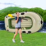 2 Man Inflatable Boat Blow Up Fishing Rowing Rafting Water Sport Paddling Floating Air Canoe Diving River Raft with Oars Hand Pump Carry Bag