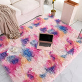 Rectangle Rug Soft Fluffy Area Rug Faux Sheepskin Shag Rug for Bedroom, 4 x 5.2ft Modern Furry Carpet for Living Room, Non-Slip Shaggy Throw Rug Fuzzy Plush Rug Kids Playmat for Floor Sofa Dorm Room