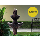 Gardeon Water Solar Fountain Outdoor Bird Bath Peacock Cascading