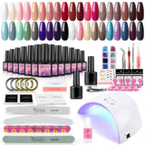 38 Colors Gel Nail Polish Kit with UV Light,36W LED+UV Nail Lamp Curing Gel Polish Set with Popular Gel Nail Polish Base Top Coat Gel Nail Set DIY at Home,Nail Manicure Tools for Nail Design