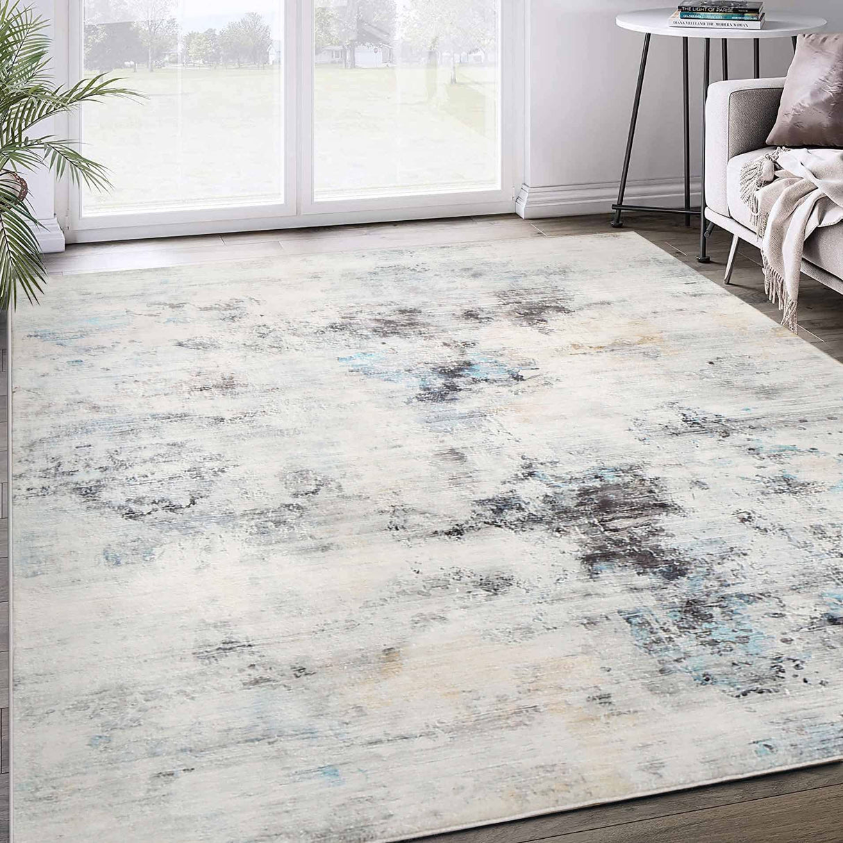 Area Rugs, Modern Soft Abstract Rugs for Living Room, Bedroom, Kitchen, Dining Room, Medium Pile Home Decor Carpet Floor Mat (Grey 9, 200 * 250CM)