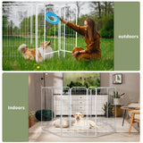 8 Panel 32'' Pet Dog Playpen Puppy Exercise Cage Enclosure Fence Metal