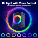 Karaoke Machine for Adults and Kids, Bluetooth Speaker with 2 Microphones, Portable Party Karaoke Speaker with DJ Lights Support TWS/REC, PA System Best Brithday etc