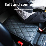 Center Console Cover,Soft Comfortable PU Leather Car Armrest Cushion,Waterproof and Anti-scratch Armrest Seat Box Cover Profector,Car Interior Accessories Universal For SUV/Truck/Vehicle (Black)