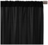 10 feet x 8 feet Polyester Backdrop Drapes Curtains Panels with Rod Pockets - Wedding Ceremony Party Home Window Decorations - Black (DRAPE-5X8-BLACK)