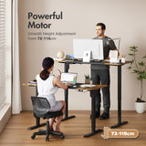 Electric Standing Desk,Ergonomic Sit Stand Desk Height Adjustable Motorised Computer Workstation 140cm Splice Desktop