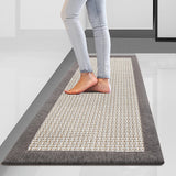 Kitchen Floor Mats for in Front of Sink Kitchen Rugs and Mats Non-Skid Twill Kitchen Mat Standing Mat Washable (24"x40"） (Grey)