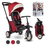 7-in-1 Folding Baby Tricycle, Red Melange