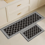 2 Pcs Kitchen Rugs and Mats, Anti Fatigue Kitchen Rug Sets,Comfort Floor Mats Washable Non Slip Kitchen Rug Runner for Office Sink Laundry (Geometry G, 40x120cm+40x60cm)