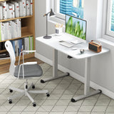 Electric Standing Desk, Ergonomic Stand Computer Desk, Built-in Cable Management Hole, Button Controller, Home Office Height Adjustable Computer Workstation, Anti-Collision Design