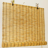 Natural Reed Curtains,Bamboo Roman Blinds,Retro Partition Blind Sun Shade,Bamboo Roll,Sunscreen Roller Shades,Anti-UV,Vertical Blackout Blinds,for Outdoor/Indoor Window