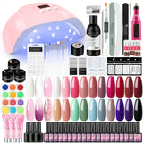 Gel Nail Kit and Nail Drill Machine Set,20 Pcs Gel Nail Polishes 36W LED U V Nail Lamp 6 Pcs Nail Extension Gel UV Acrylic Gel with Manicure Tools Nail Decoration for Nail Builder