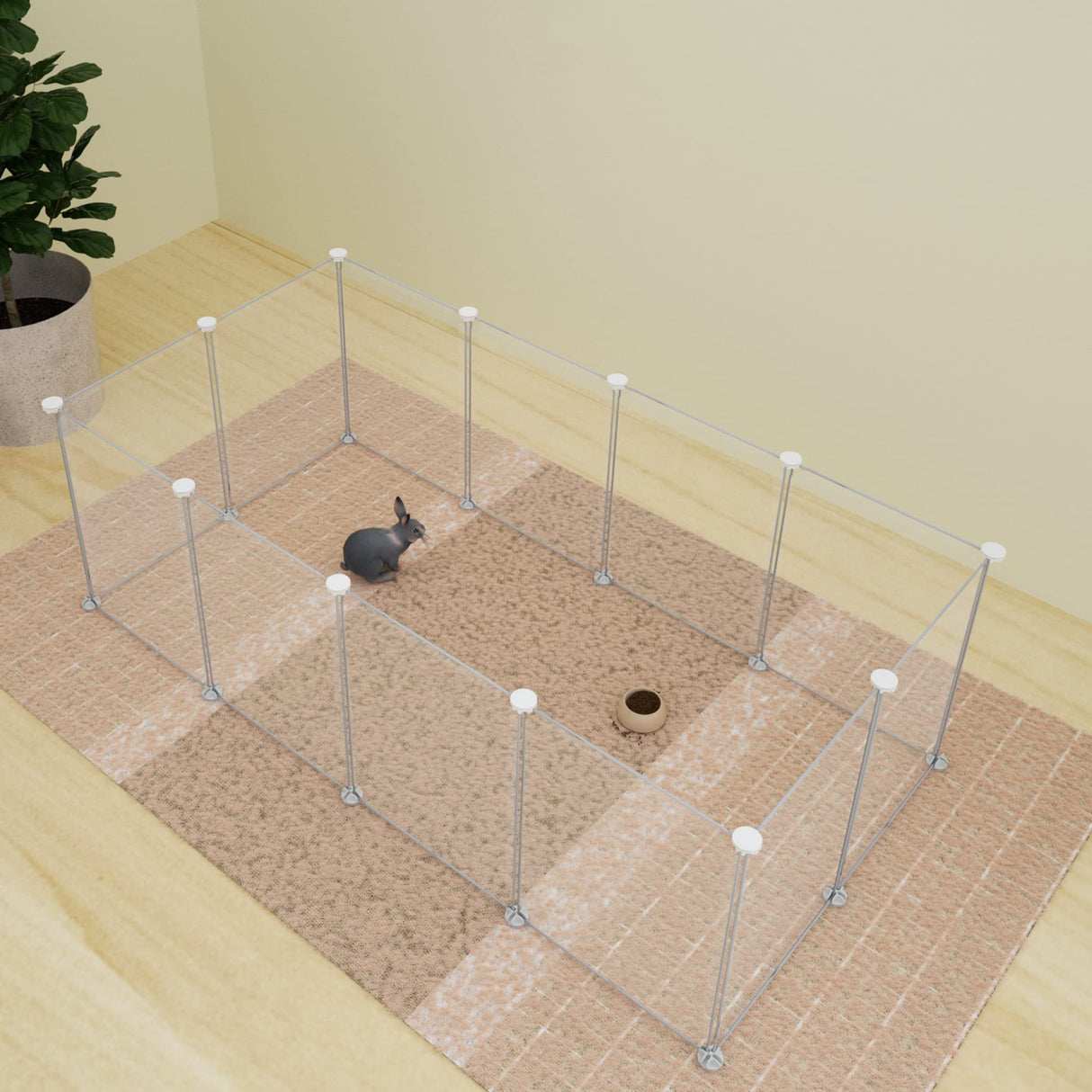 Pet Playpen Portable Small Animals Playpen, Pet Fence Yard Fence for Guinea Pigs, Bunny, Ferrets, Mice, Hamsters, Hedgehogs, Puppies, Turtles