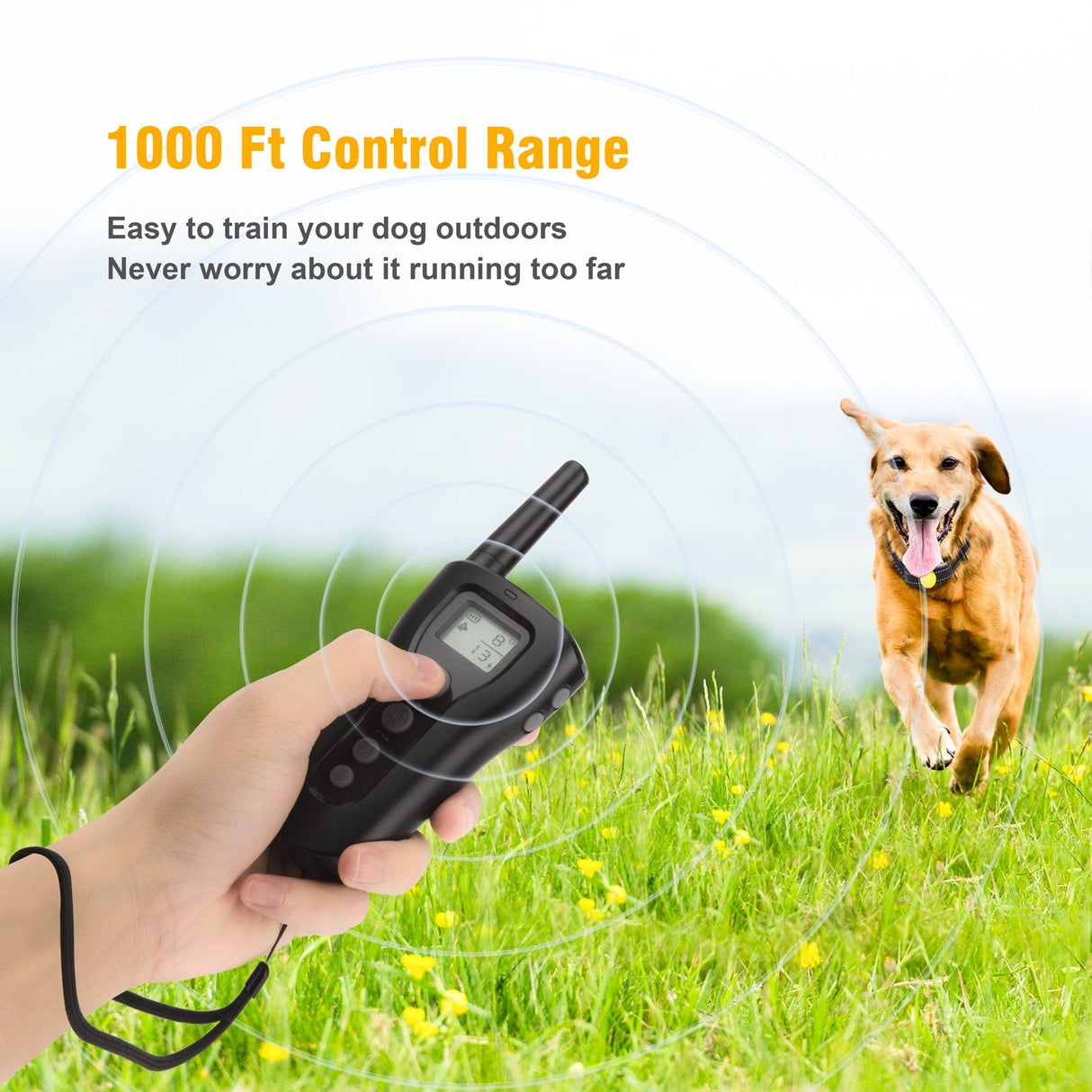 Dog Training Collar 2 Dogs 2018 Upgraded 1000ft Remote Rechargeable Waterproof Electric Shock Collar with Beep Vibration Shock for Small Medium Large Dogs