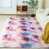 Rectangle Rug Soft Fluffy Area Rug Faux Sheepskin Shag Rug for Bedroom, 4 x 5.2ft Modern Furry Carpet for Living Room, Non-Slip Shaggy Throw Rug Fuzzy Plush Rug Kids Playmat for Floor Sofa Dorm Room